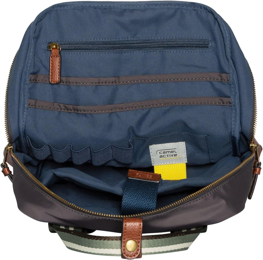 camel active Damen Bags Bari Rucksack Backpack, 14 L Grün Dark Grey, Dark Grey
