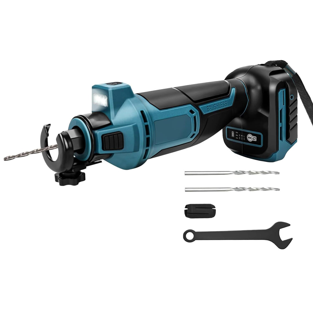 Akku Rotationsschneider Kompatibel mit Makita 18V Batterie, Trockenbau Ausschnittwerkzeug Kabellos S