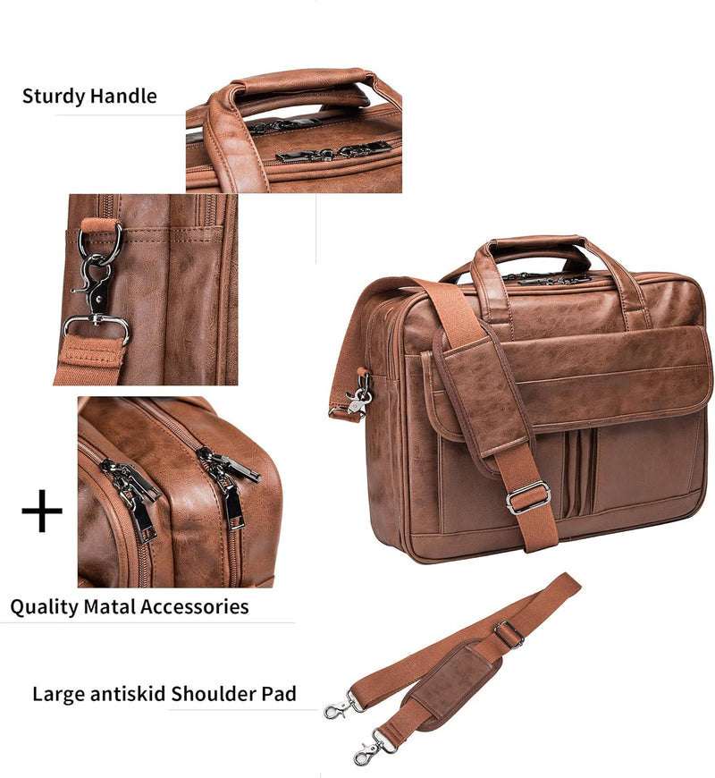 Herren Business Reise Aktentasche Leder Handgemachte Messenger Bag Laptop Tasche