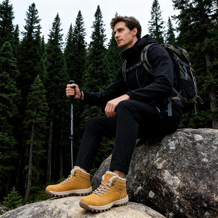 Mishansha Winterschuhe Warme Gefütterte Herren Damen Winterstiefel Wasserdicht Trekkingschuhe Wander