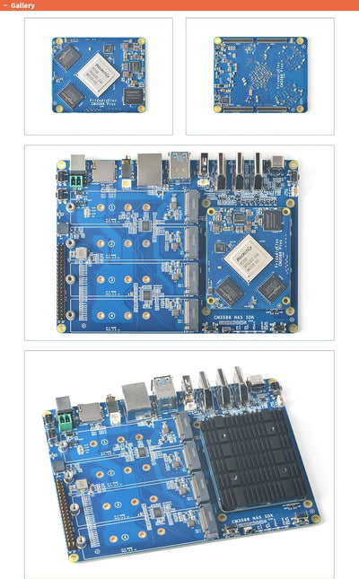 youyeetoo CM3588 Plus Mini NAS Plattform, 8K Video, RK3588,OpenMediaVault fit,16/32GB RAM, 4 x M.2 P