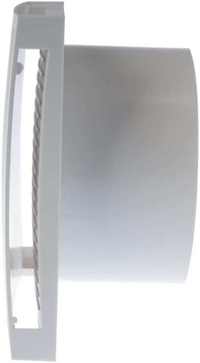 EUROPLAST Ø 125mm Bad-Lüfter mit Timer - mit Weiss Front, Leise Ventilator - Fan zur Belüftung Ø 125