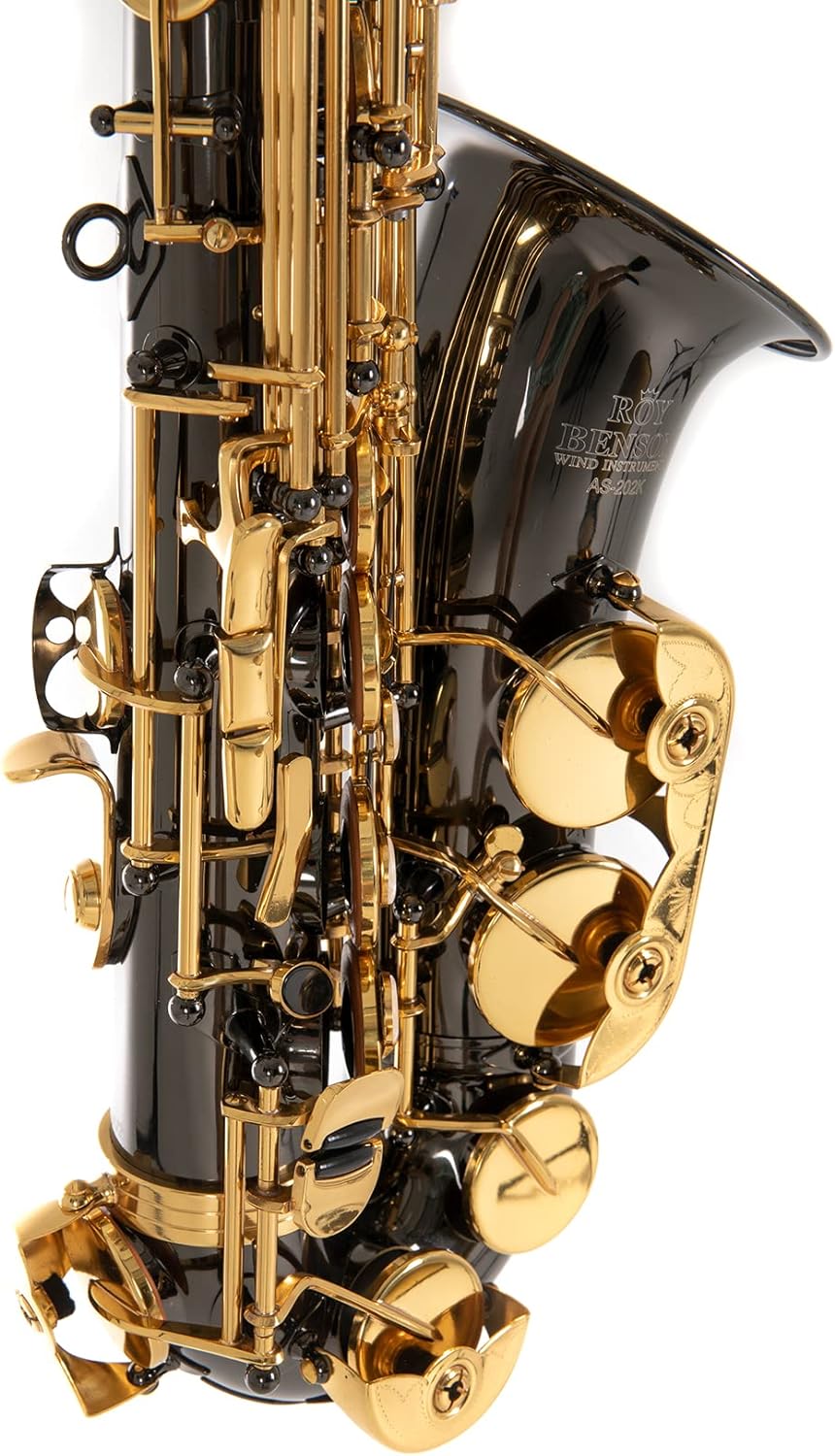 Roy Benson RB700603 Eb-Alt Saxophon MOD.AS-202K schwarz lackiert, inkl. leichtem Rechtecketui, AS-20