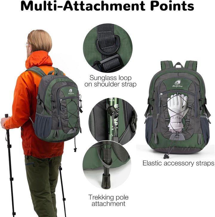 25L Wandernrucksack Damen Herren, Outdoor Rucksäcke Tagesrucksäcke, Wasserdichter Reiserucksack für