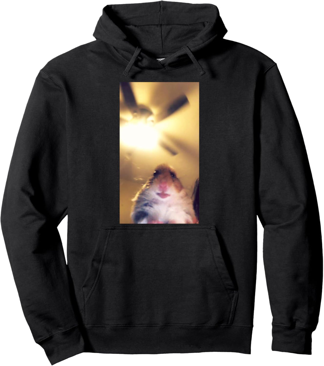 Meme Hamster Staring Front Camera Pullover Hoodie