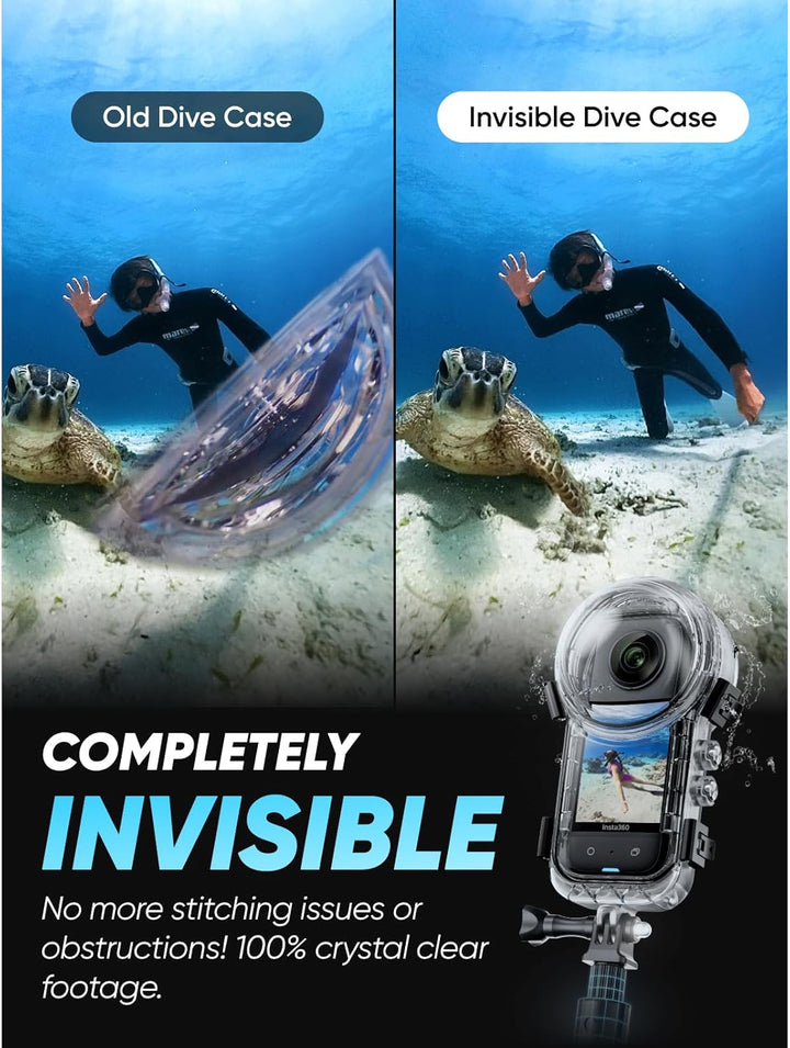 Insta360 X3 Unsichtbares Tauch-Bundle - Wasserdichte 360°Actionkamera mit 1/2"-Sensor, 5,7K 360°, 72