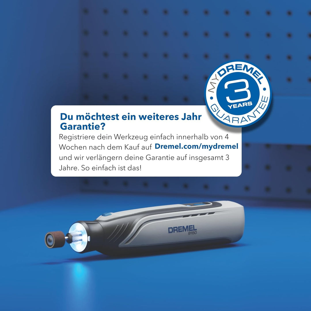 Dremel 8150 Bürstenloses Akku-Multitool-Set, 7,2V 2Ah per USB-C Aufladbarer, 20 Zubehöre, Variable D
