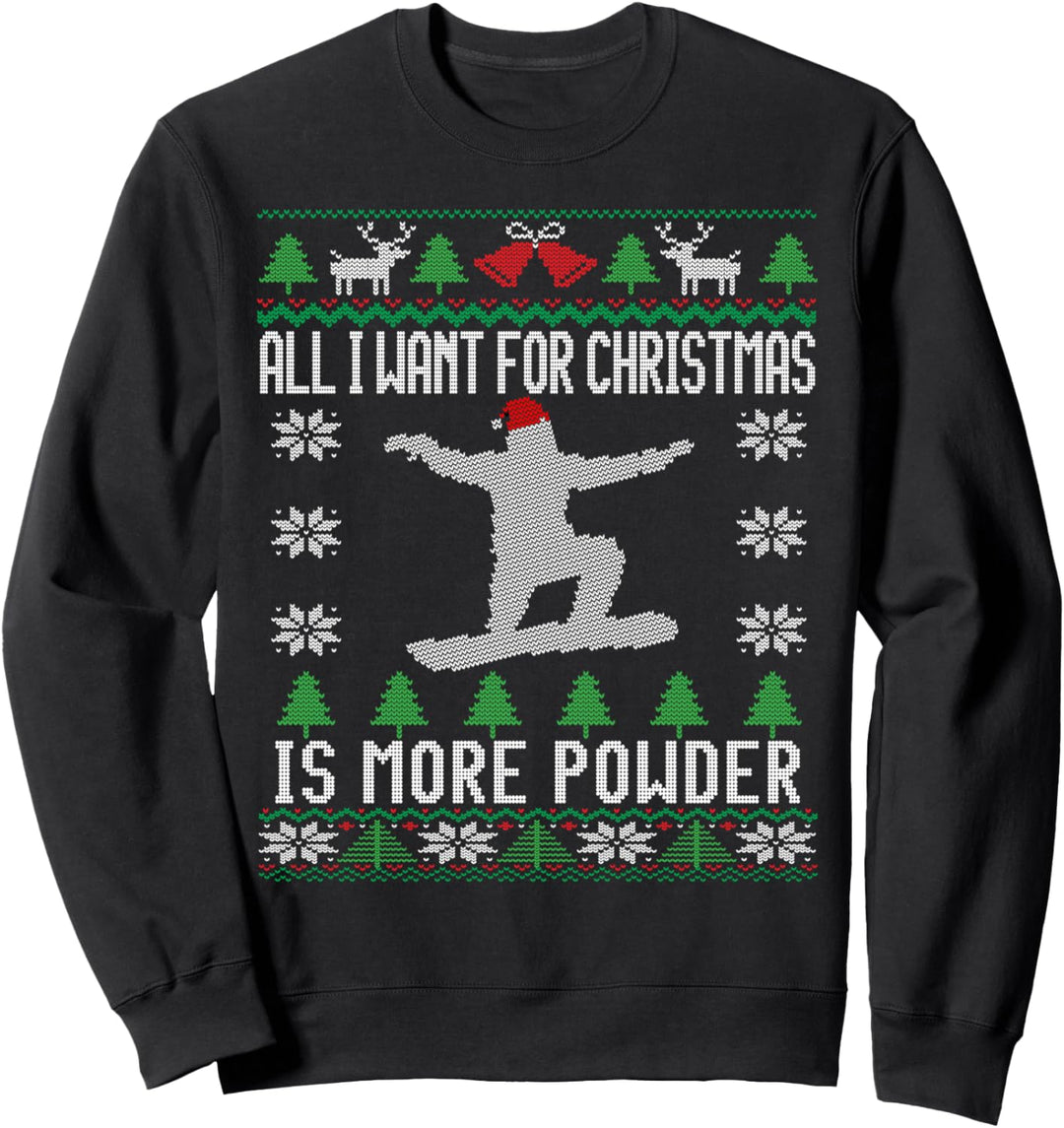 Snowboard Ugly Christmas | Snowboarding Gift | Snowboarder Sweatshirt