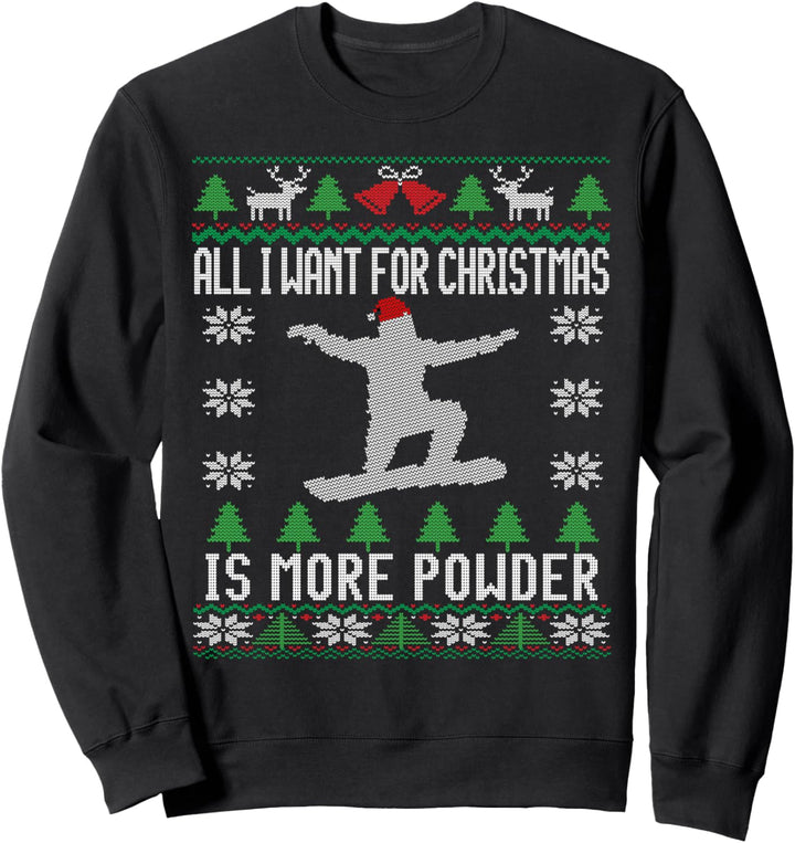 Snowboard Ugly Christmas | Snowboarding Gift | Snowboarder Sweatshirt