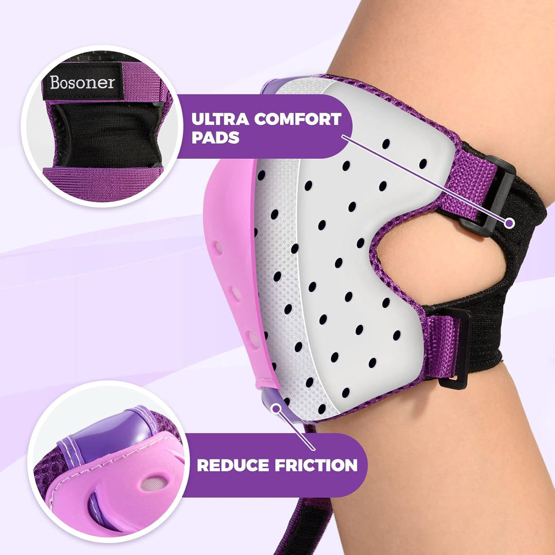 BOSONER Knieschoner Kinder Schoner Inliner Protektoren Schützer Inline Skates Knie Und Ellenbogensch