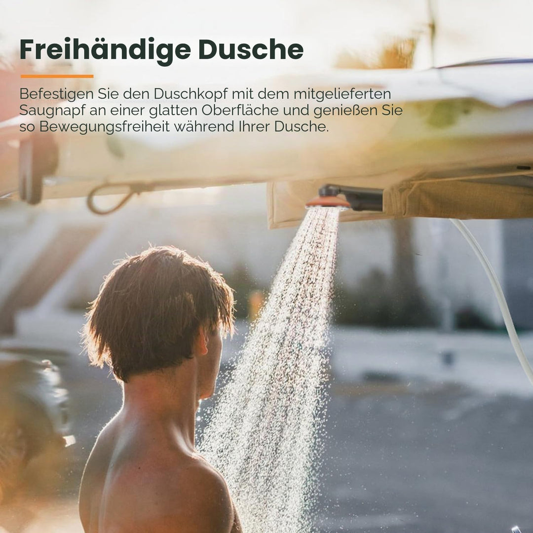 Zooma Tragbare Duschen Camping Dusche, Campingdusche mit Tauchpumpe, Tragbar Outdoor Dusche Wasserpu