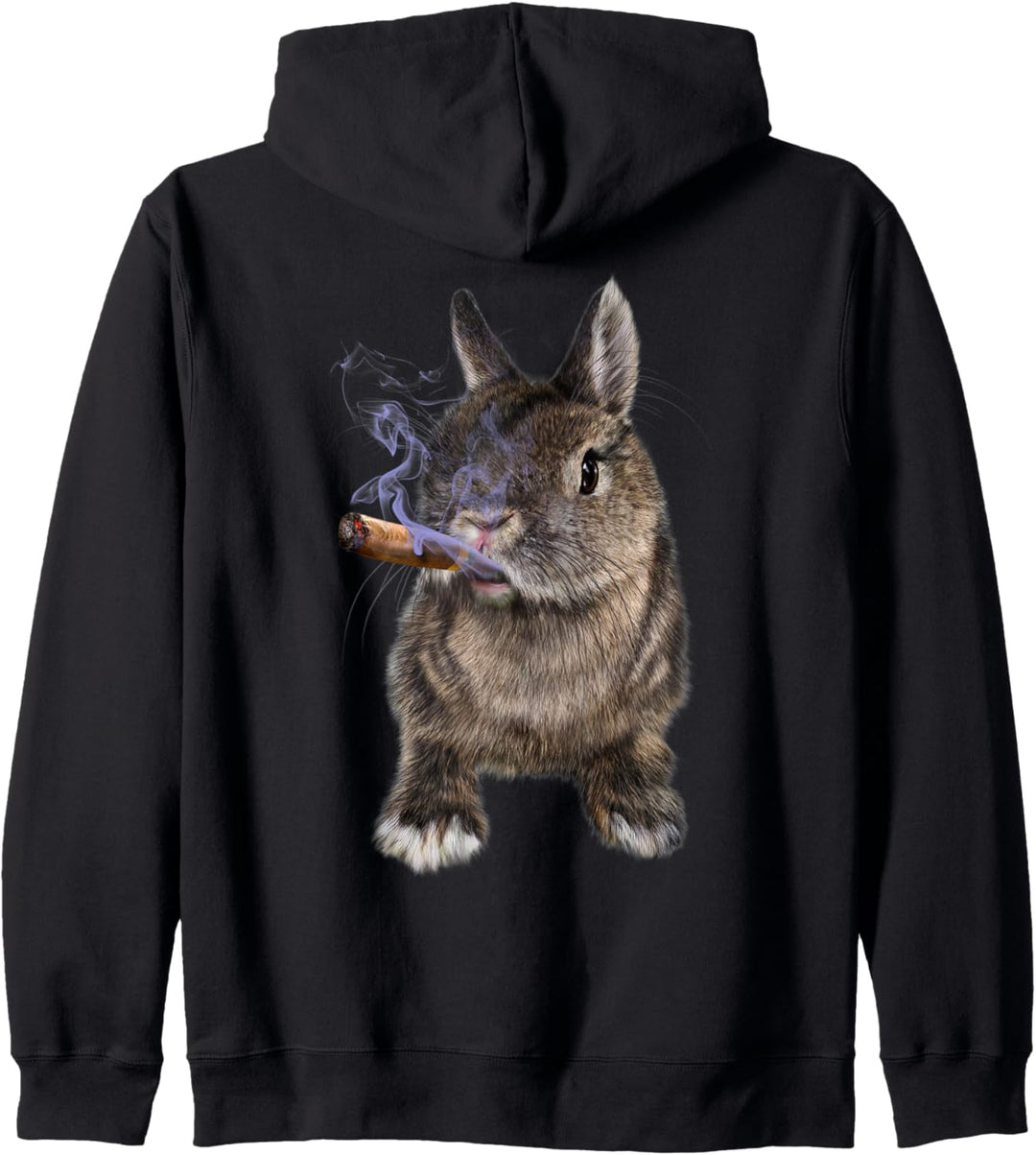 Kaninchen mit Zigarre Kapuzenjacke