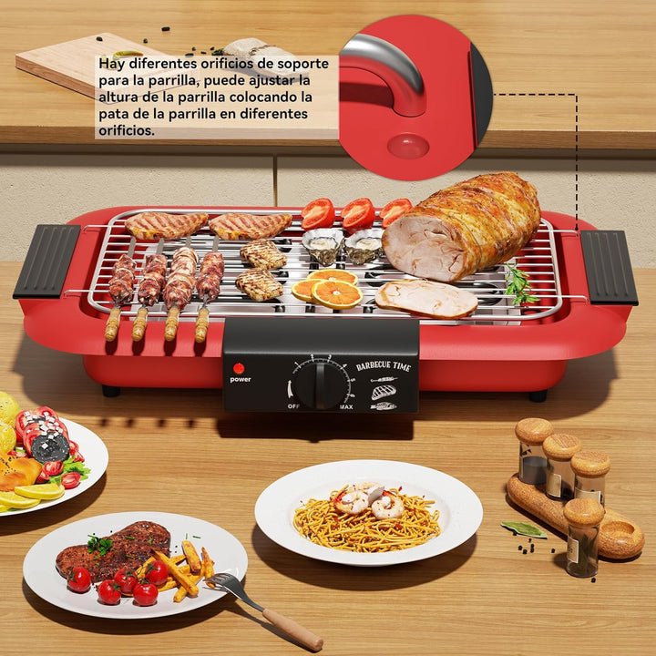 Elektrischer Grill, antihaftbeschichtet, rauchfrei, für den Innen- und Aussenbereich, 2000 W, Doppel