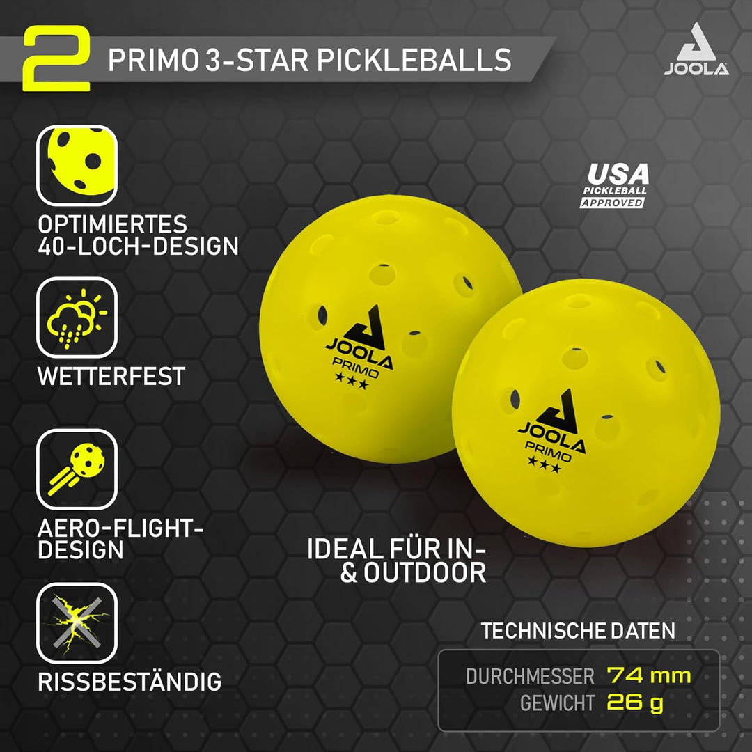 JOOLA Pickleball Essentials Paddle Schläger mit Fiberglas-Oberfläche, Polymer-Kern und USAPA-Zertifi