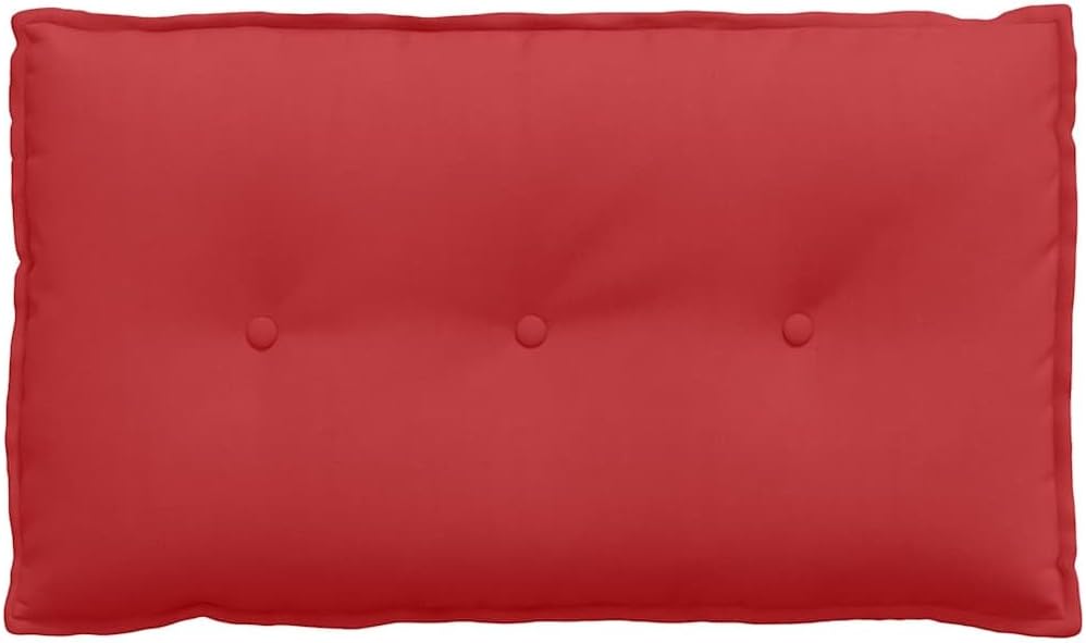 vidaXL Rückenkissen Rot 80 x 19 x 50 cm Stoff, Wohnzimmer, rechteckig, modern, abnehmbare Bezüge, Un