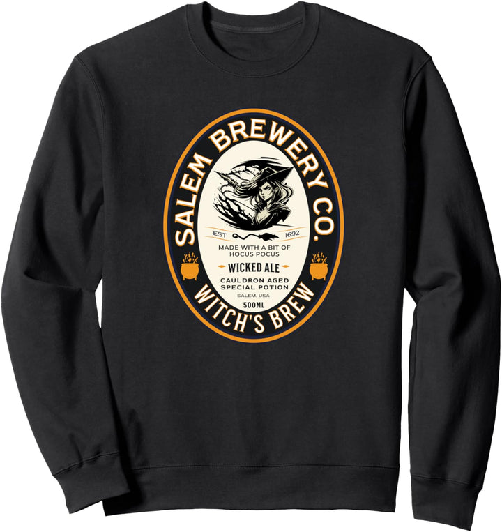Hexe Wicked Brew Halloween Brauerei Label Kessel Trank Sweatshirt