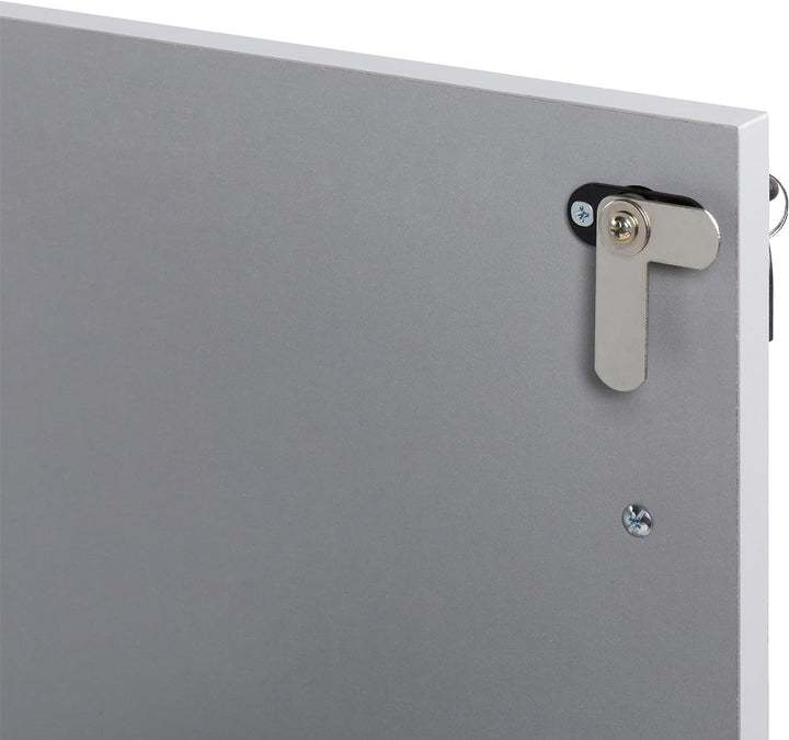 Büroschrank grau / weiss 80 x 80 x 40 cm abschliessbar für Wohnzimmer Büro Zehna