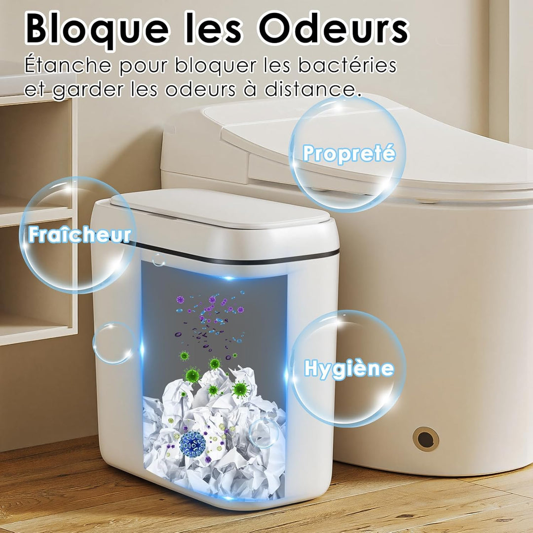 Sensor Mülleimer mit Sensor 15L Leise USB Elektrischer Mülleimer Sensors Wasserdicht Mülleimers Elek