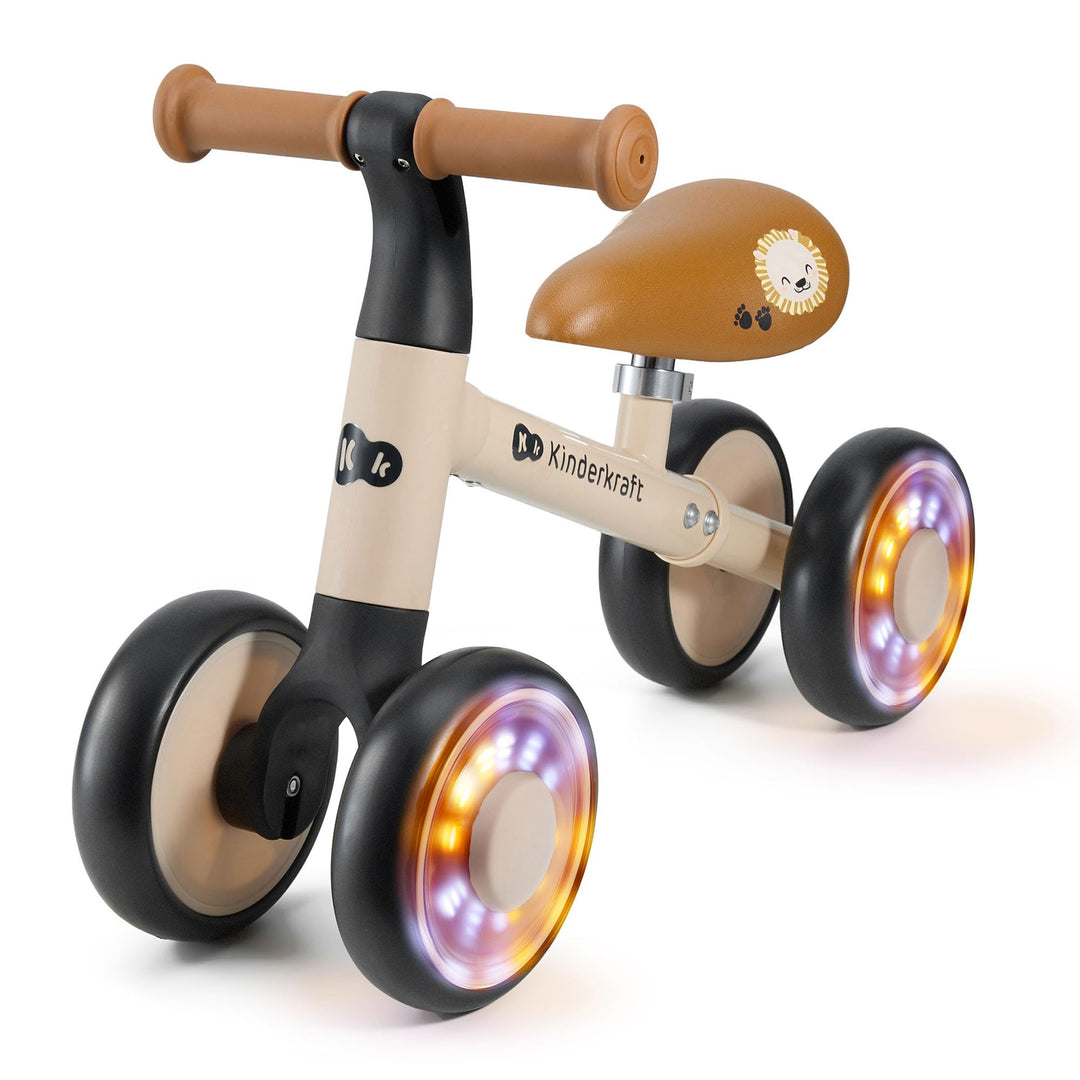 Kinderkraft Cutie Flash Laufrad, Lernlaufrad, Kinderlaufrad, Lauflernrad ohne Pedale, Räder mit LED-