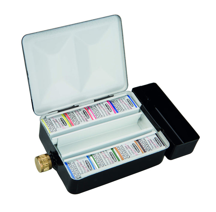 Schmincke – HORADAM AQUARELL kleiner Farbkasten mit 8 feinsten Aquarellfarben und Wassertank, 74 408
