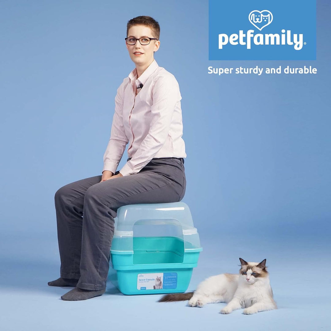 3in1 katzenklo mit Deckel gross katzentoilette, Jumbo Hooded Katzentoilette XXL Katzen klo mit Haube