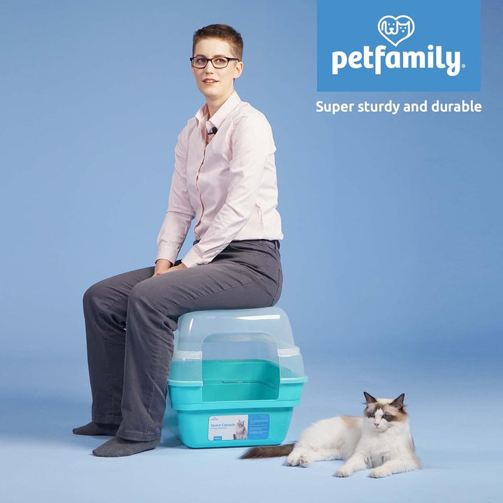 3in1 katzenklo mit Deckel gross katzentoilette, Jumbo Hooded Katzentoilette XXL Katzen klo mit Haube