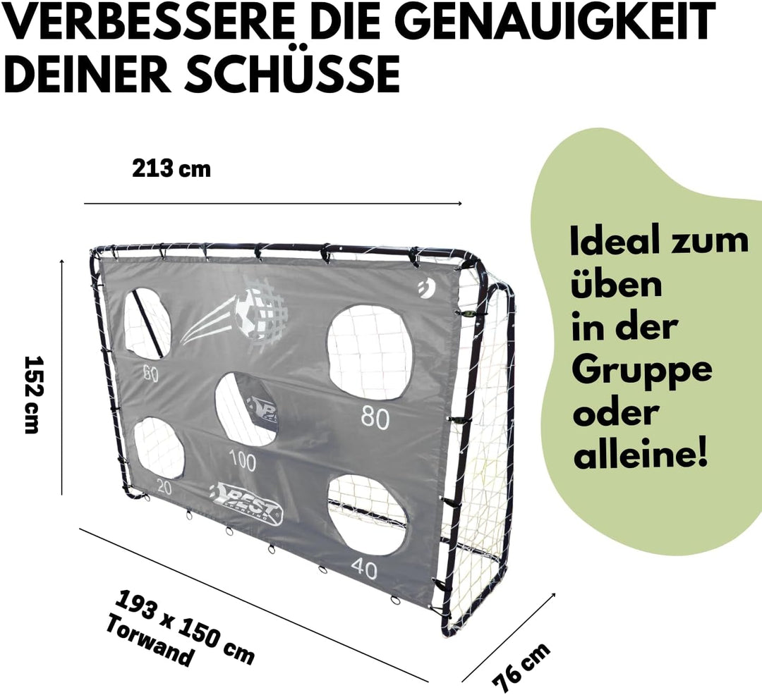 Best Sporting Fussballtor mit Torwand I Fussballtor Kinder mit verschiedenen Farbmotiven I Fussball