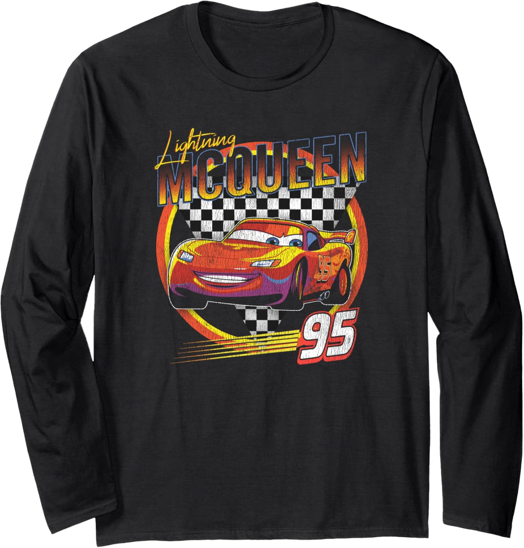 Disney Pixar Cars Lightning McQueen Vintage Race Langarmshirt