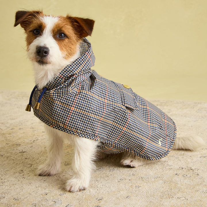 Rosewood x Joules Henson Check Packaway Jacke für Hunde, klein, waschbar, leicht und tragbar, wasser