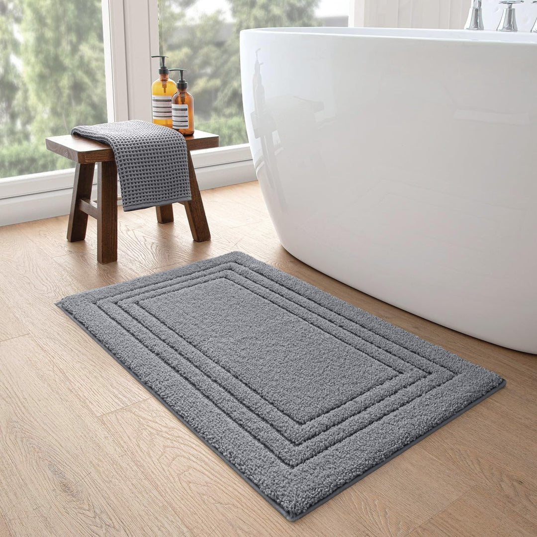 DEXI Badezimmerteppich 50 x 80 cm, weicher Badematte, rutschfest waschbar Badvorleger, Saugfähige Du