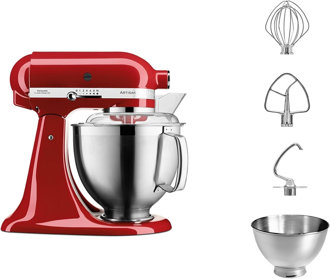 Kitchen Aid Küchenmaschine ARTISAN 4,8 L - Das Original - 5KSM185PSEER Empire Rot, Rot