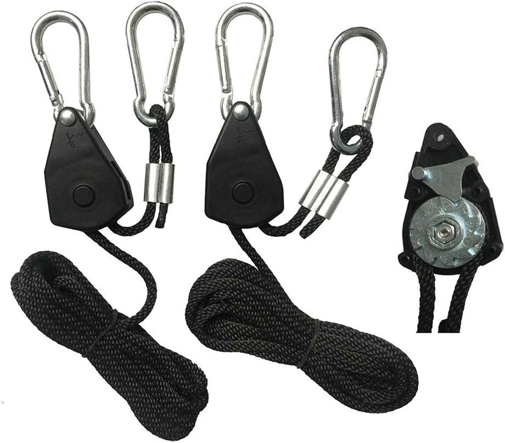 Verstellbarer Seil Ratsche, 2 Paar Seilratsche mit Haken, Aufhängen Seil Ratsche,150lb Seil Ratsche