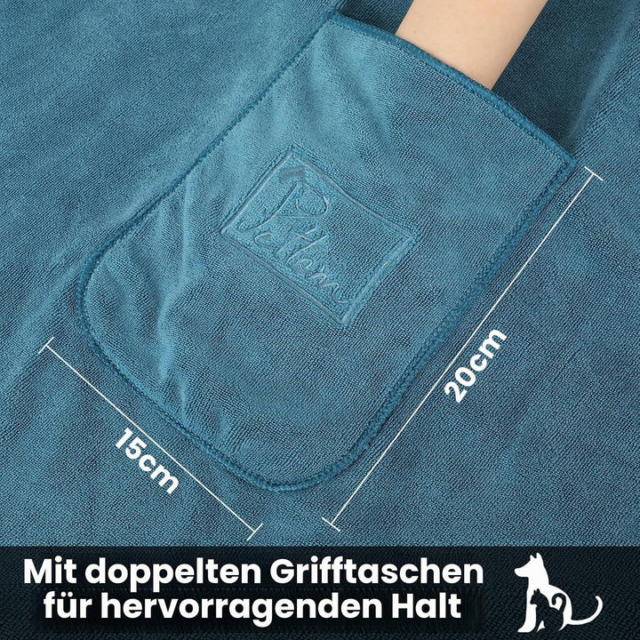 PETTOM 2 Stücke Hundehandtuch Extra Saugfähig, Hundehandtuch Grosse Hunde 130 * 75cm, Handtuch Hund