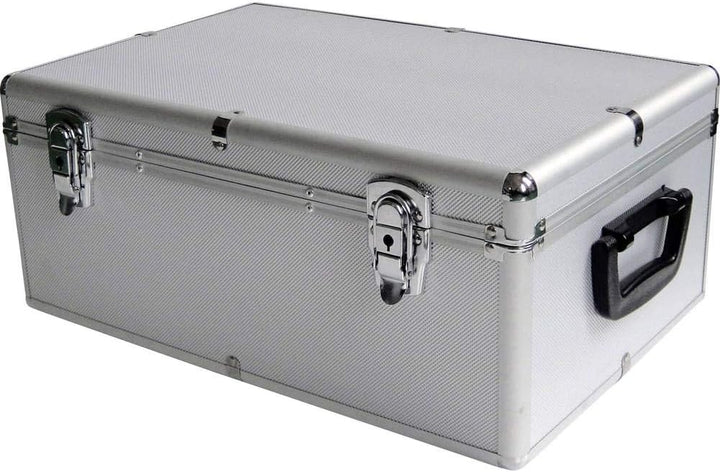 MediaRange Archivierungskoffer für 500 Discs, Aluminium-Optik, mit Einhängetaschen, silber