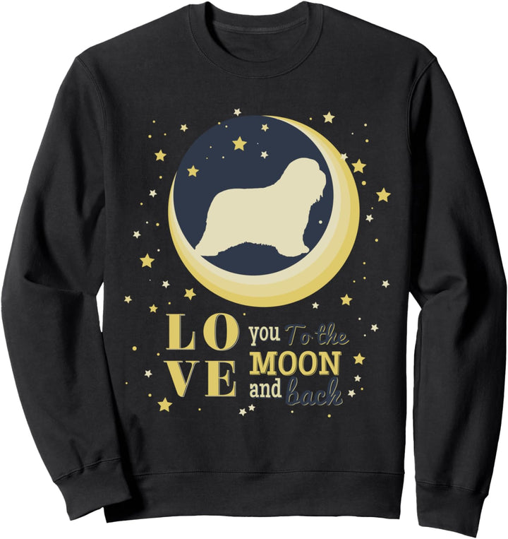 Love Bearded Collie To The Moon Sweatshirt
