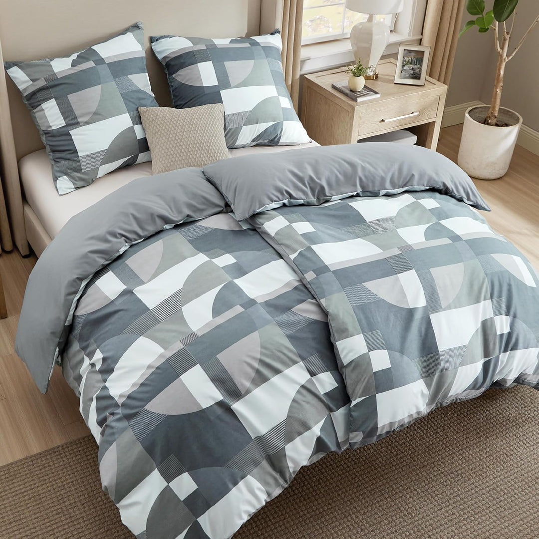 BEDSURE Bettwäsche 135x200 4teilig Bettbezug - Bettwäsche-Sets 135 x 200 cm 2er Set mit 2 Kissenbezü