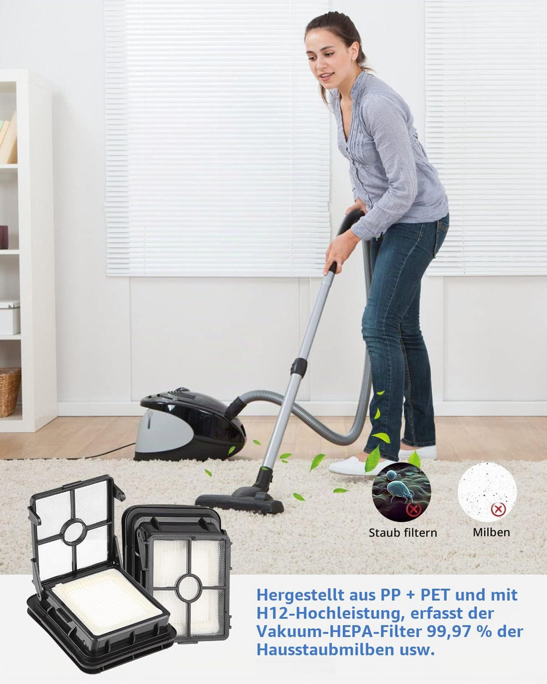Zubehör für Bissell Crosswave 3-In-1,4 Bürstenrollen und 5 Ersatz Filter Kompatibel mit Bissell Vacu