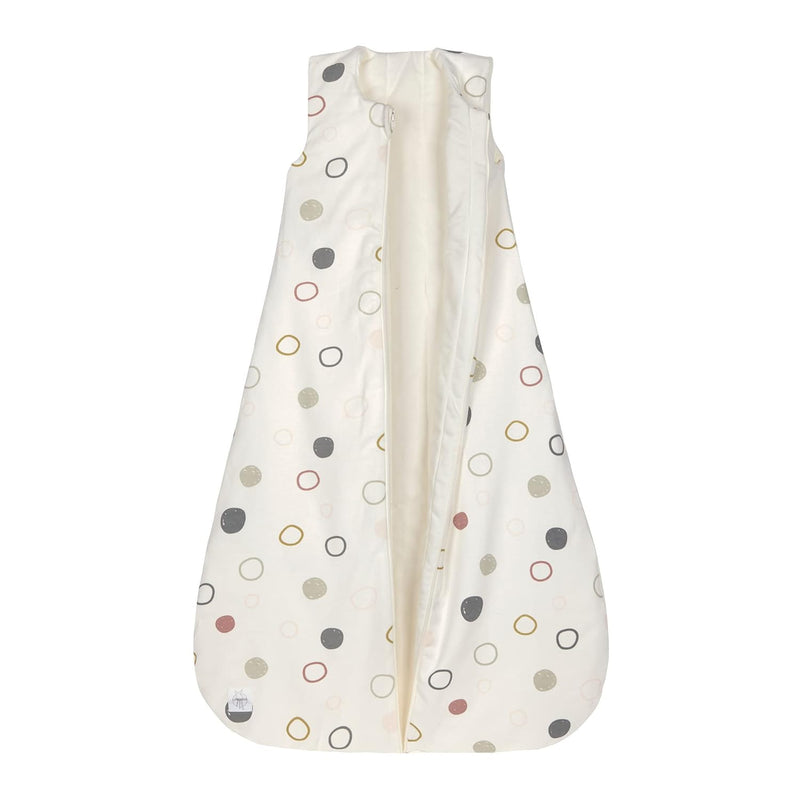 LÄSSIG Baby Ganzjahres Schlafsack ohne Ärmel unisex/Sleeping Bag Interlock Circles offwhite, Grösse