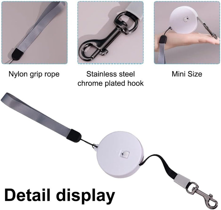 3m/9.8ft Hundeleine, Einziehbare Kleine Hunde Rollleine, Tragbar Automatische Dog Leash für Kleine H
