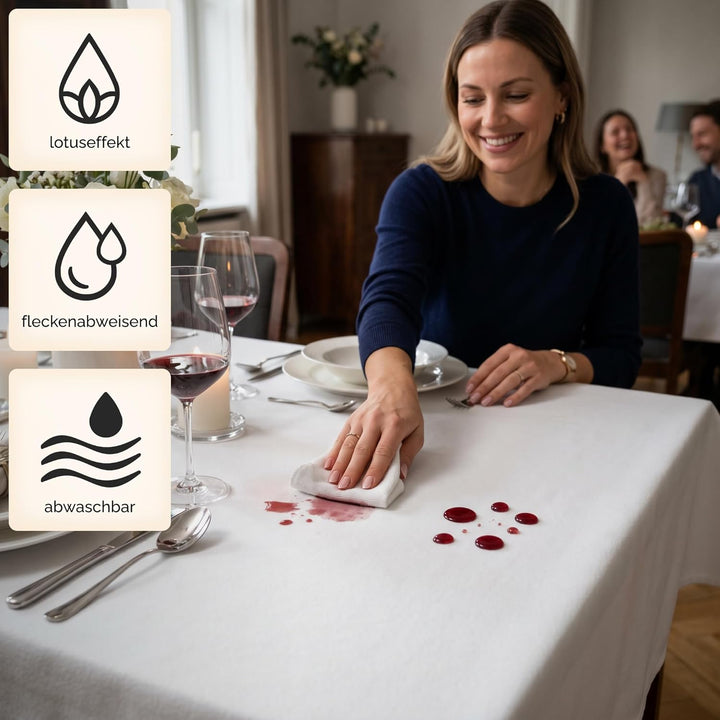 Tischdeckenrolle, wasserabweisend, 80g/m², bis zu 45% Recyclat, Vlies-Tischwäsche, wiederverwendbar,