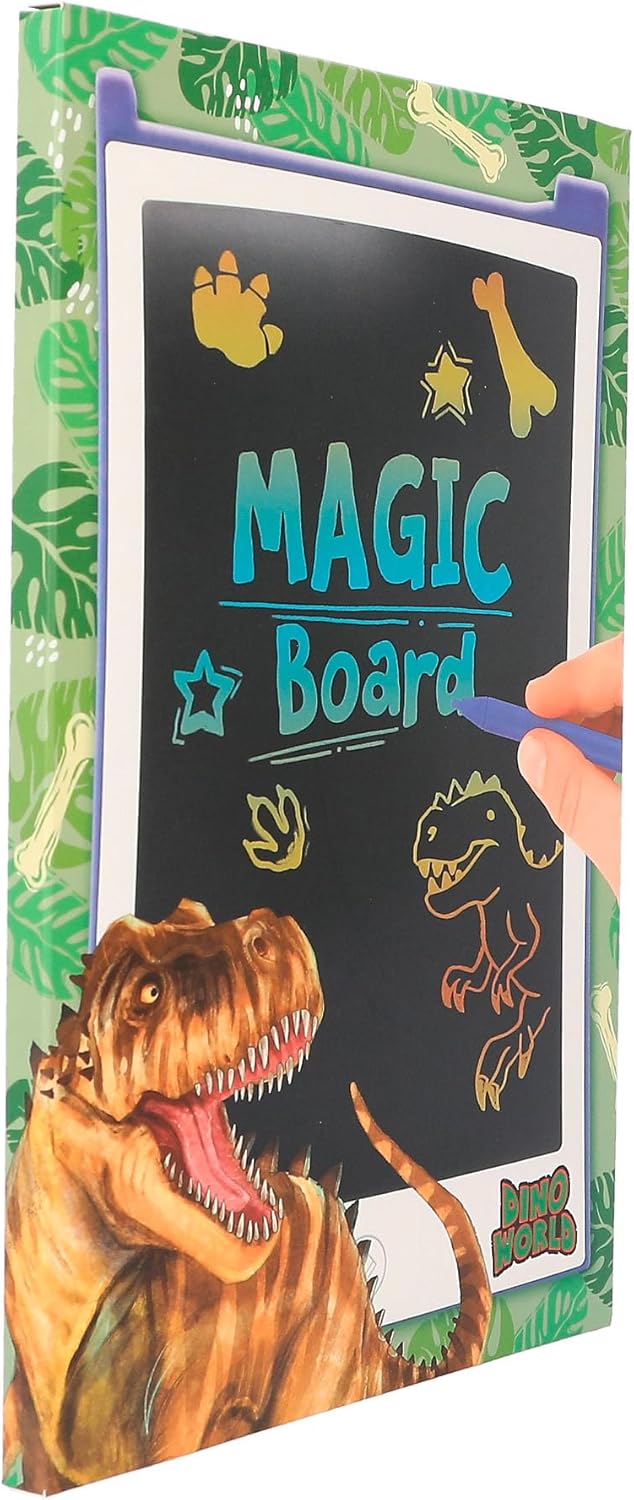 Depesche 12157 Dino World - Magic Board, LCD-Tafel und Zeichenstift enthalten, zum malen und skizzie