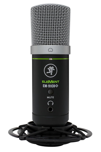 Mackie EM-91CU+ USB Kondensator Mikrofon (24-Bit/96kHz,) mit Mikrofonspinne, Schwarz