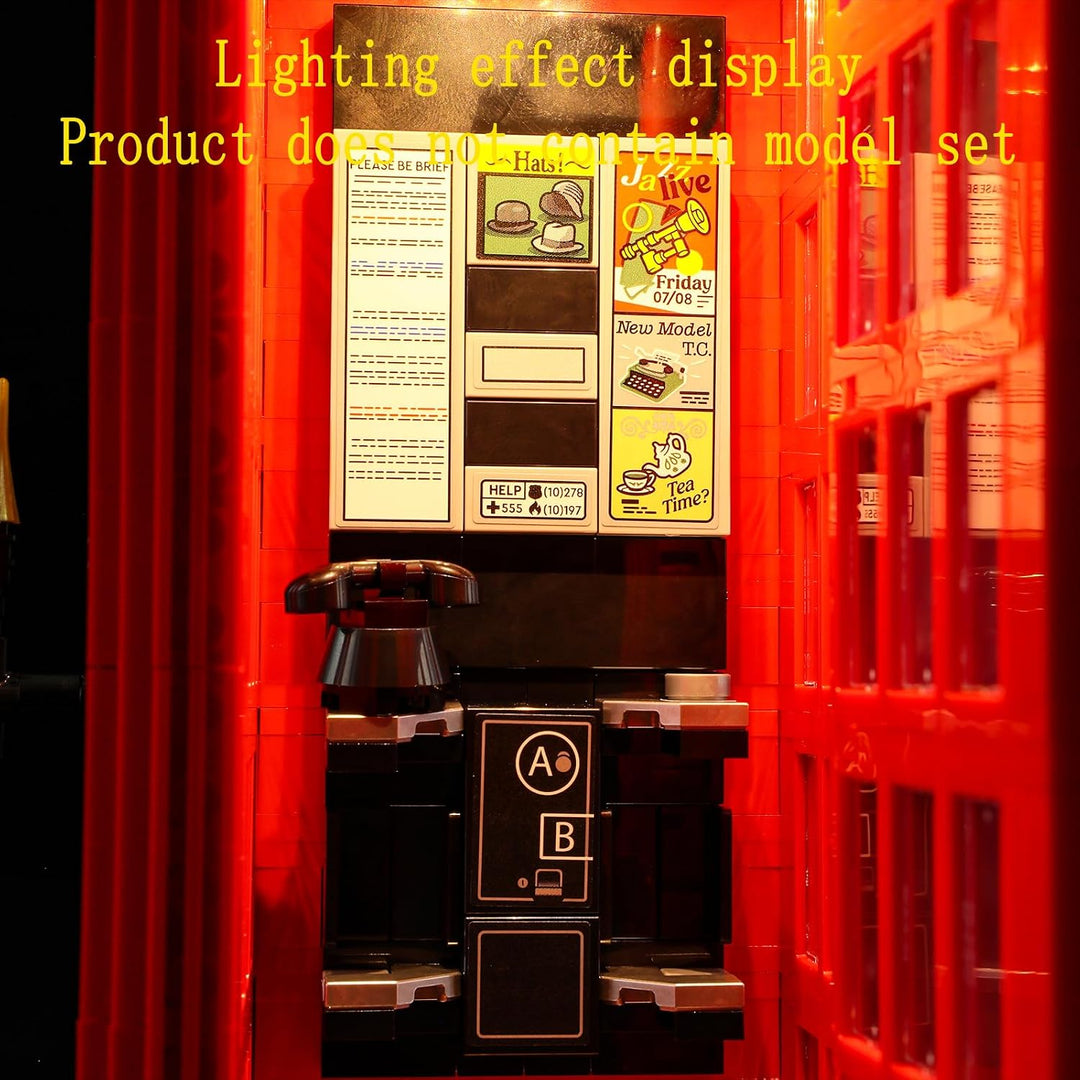 GEAMENT LED Licht-Set Kompatibel mit Lego Rote Londoner Telefonzelle (Red London Telephone Box) - Be