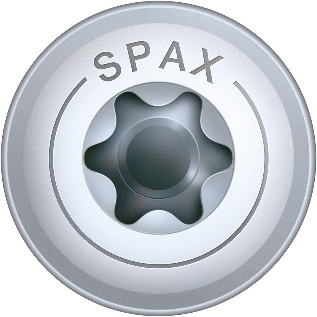 SPAX 251010601605 Holzbauschraube, 6,0 x 160 mm, 100 Stück, T-Star Plus, Tellerkopf, Teilgewinde, 4C