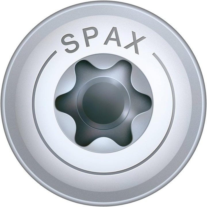 SPAX 251010601605 Holzbauschraube, 6,0 x 160 mm, 100 Stück, T-Star Plus, Tellerkopf, Teilgewinde, 4C