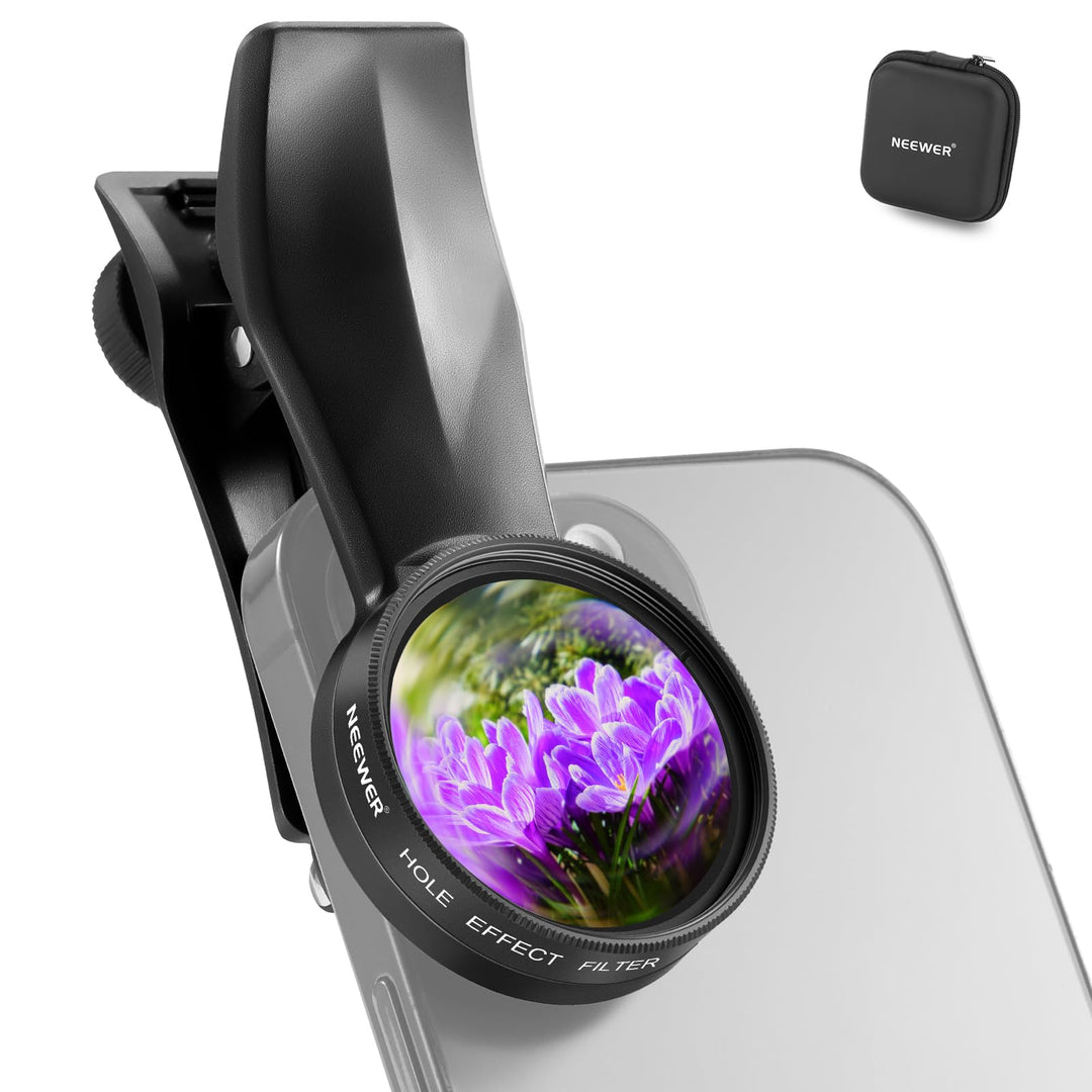 NEEWER 37mm Spiral Halo Prism Filter mit Handy Clip, K9 Kristallglas Effektfilter Prismenfilter, Obj