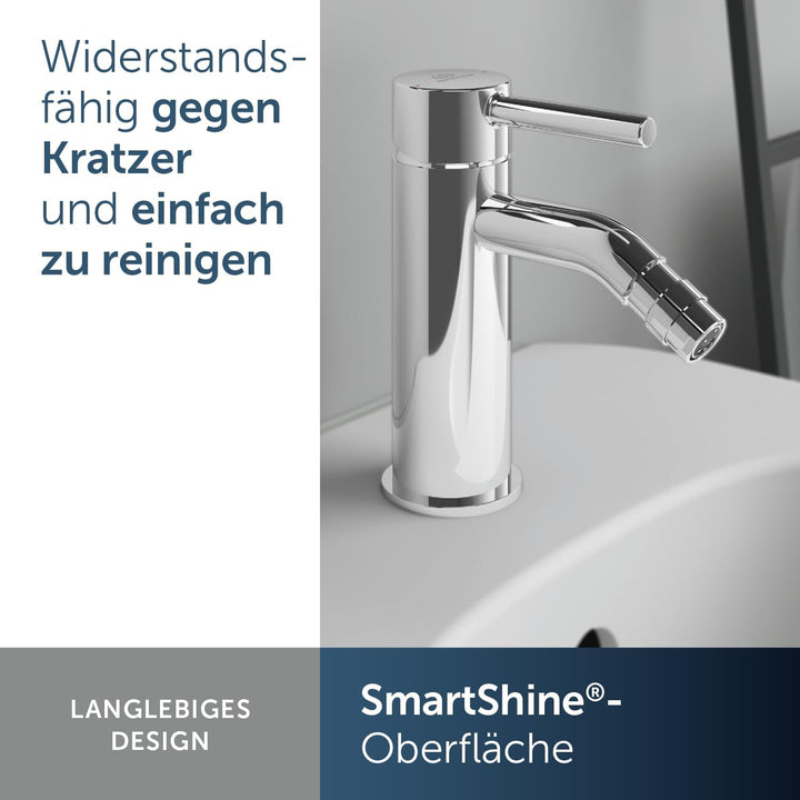 Ideal Standard BC197AA Ceraline Bidetarmatur mit Zugknopf-Ablaufgarnitur
