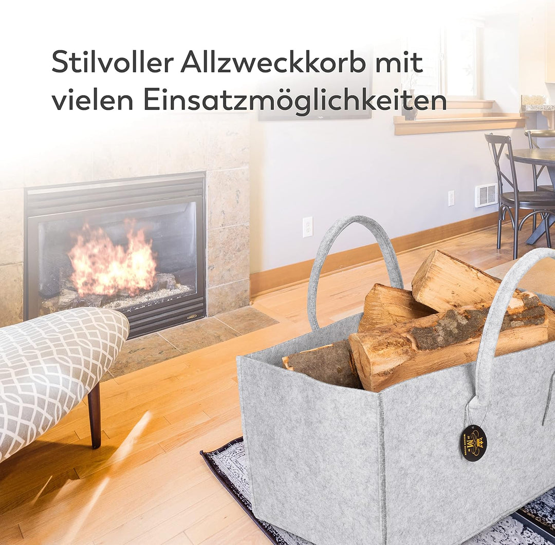 Rubberneck 2er Set Allzweck Filztasche mit Tragegriffen aus Filz, Faltbare Einkaufs-Taschen mit Henk