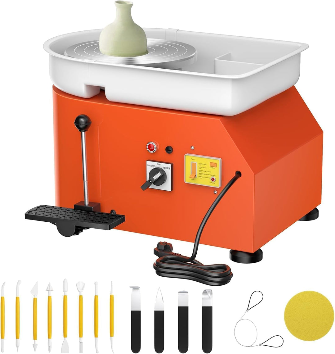 Kotsy Töpferscheibe Maschine 350W,Elektrische Töpferscheibe 25CM Plattenteller,Keramik Clay Maschine