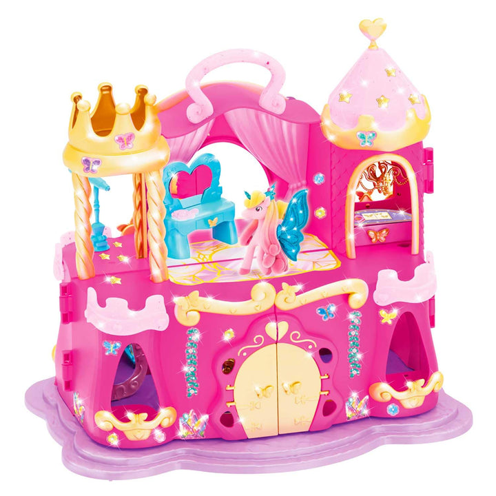Galupy Rainbow Unicorn Magic Castle - Spielset mit verschliessbarem Schloss, 1 Exklusive Einhorn Fig